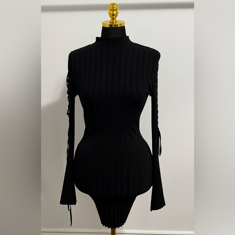 Fashion Nova | Next To Me Knit Dress - Black | Size Large
